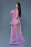 Burlesque BeWicked Marabou Robe Lavender