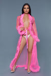 Burlesque BeWicked Marabou Robe Neon Pink