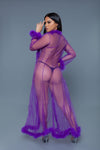 Burlesque BeWicked Marabou Robe Violet