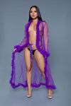 Burlesque BeWicked Marabou Robe Violet