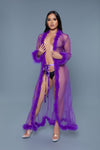 Burlesque BeWicked Marabou Robe Violet