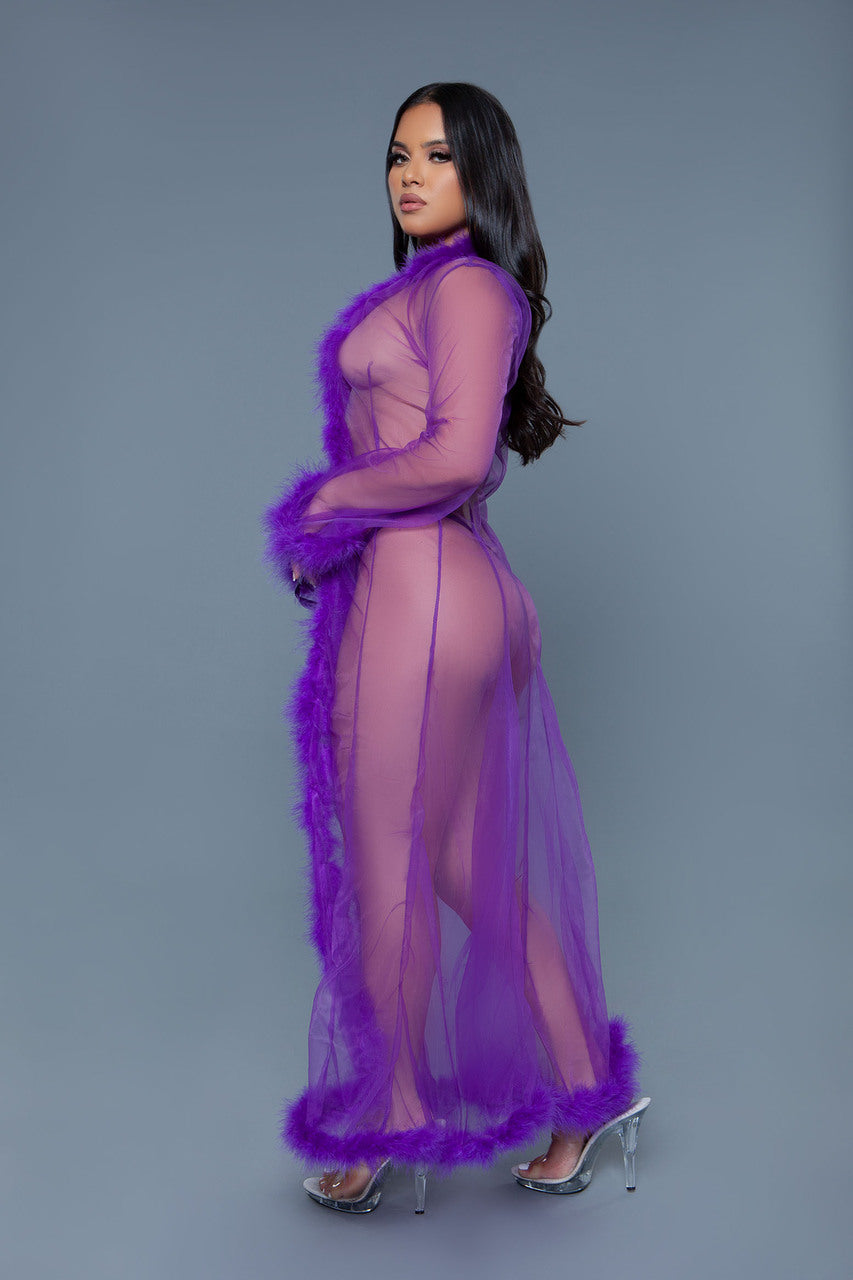 Burlesque BeWicked Marabou Robe Violet