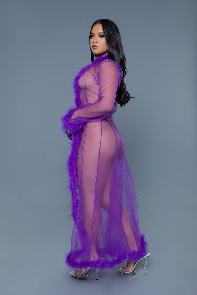 Burlesque BeWicked Marabou Robe Violet
