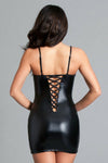 BeWicked Elisa Mini Dress Black Wet Look