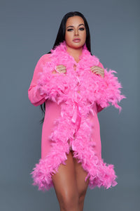 BeWicked Lux Robe Neon Pink