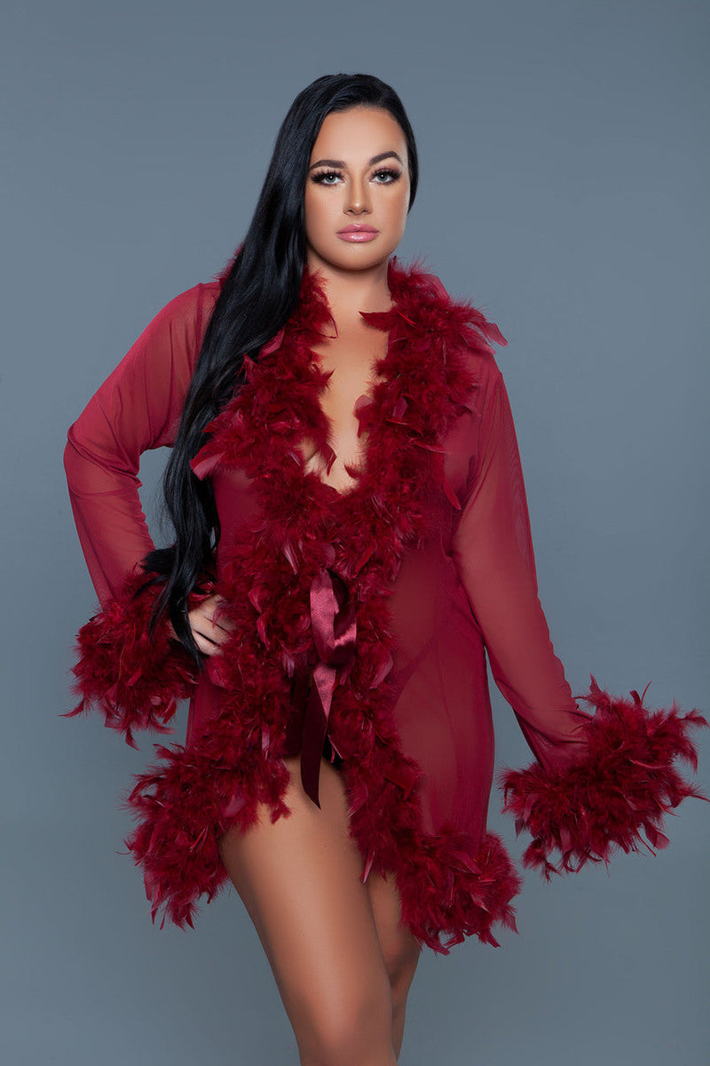 BeWicked Lux Robe Maroon