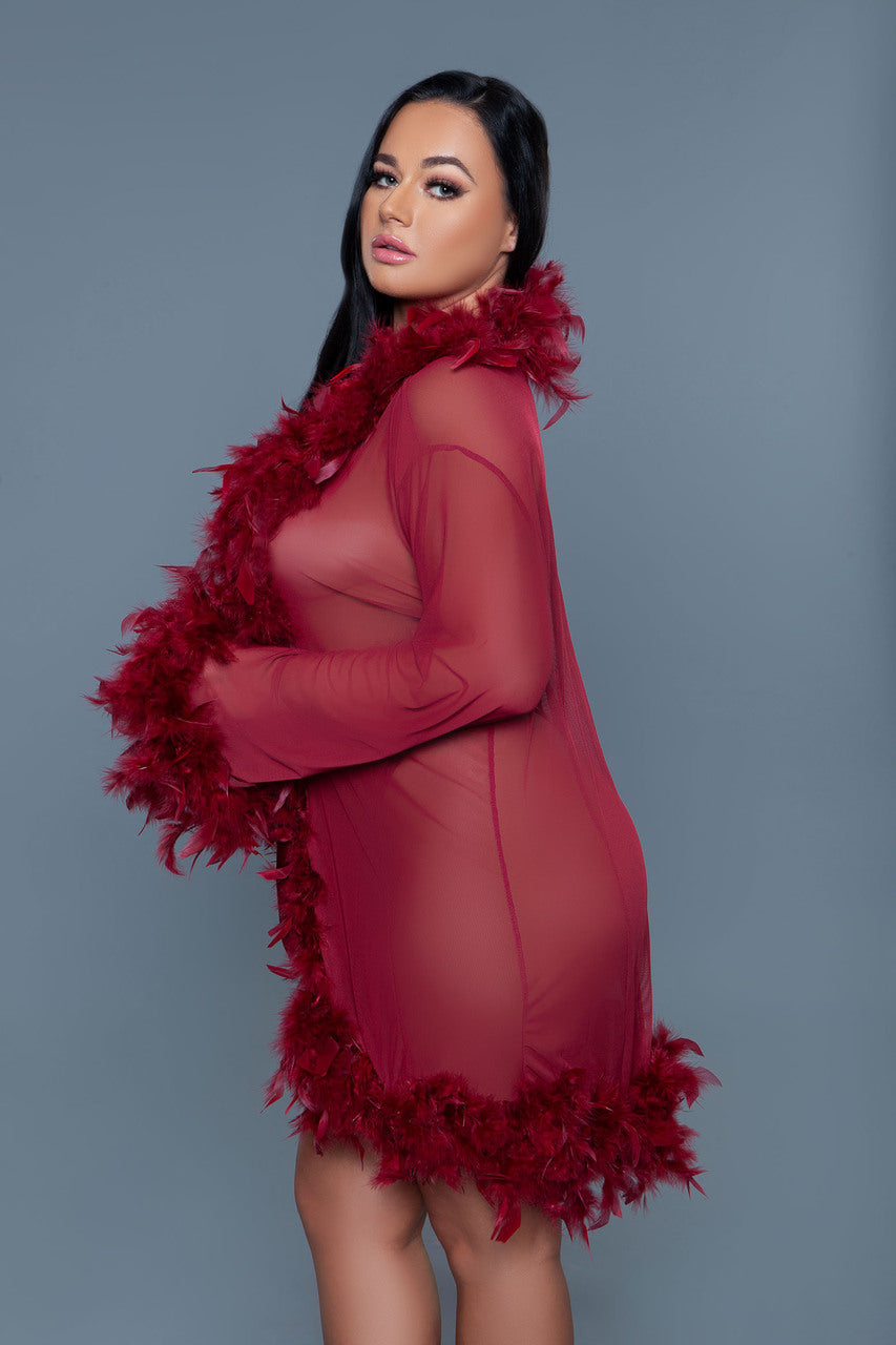 BeWicked Lux Robe Maroon