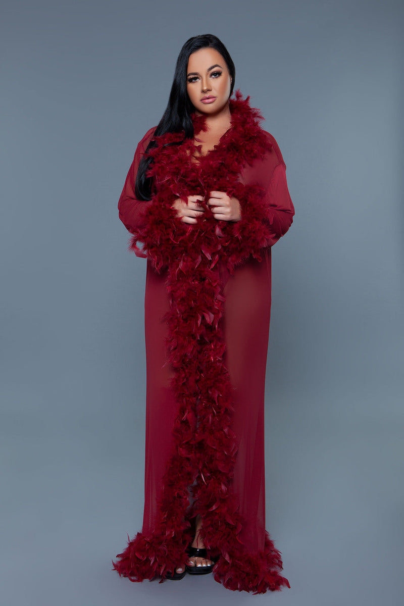 BeWicked Glamour Robe Maroon