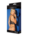 Coquette Pleasure Collection Harness Rose Gold Rings Black-Rebel Romance