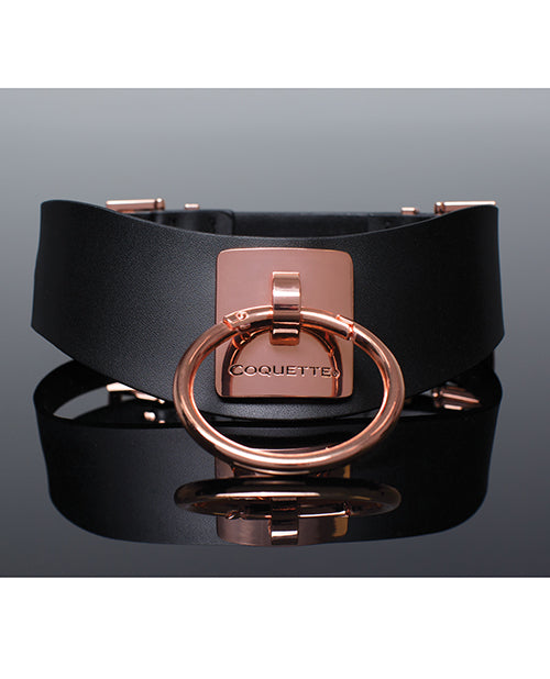 Coquette Pleasure Collection Adjustable Collar Black/Rose Gold-Rebel Romance