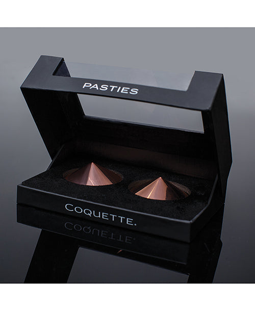 Coquette Pleasure Collection Metal Pasties Rose Gold