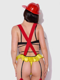 Firehouse Hottie Teddy with Pasties, Hat & Badge Set Costume