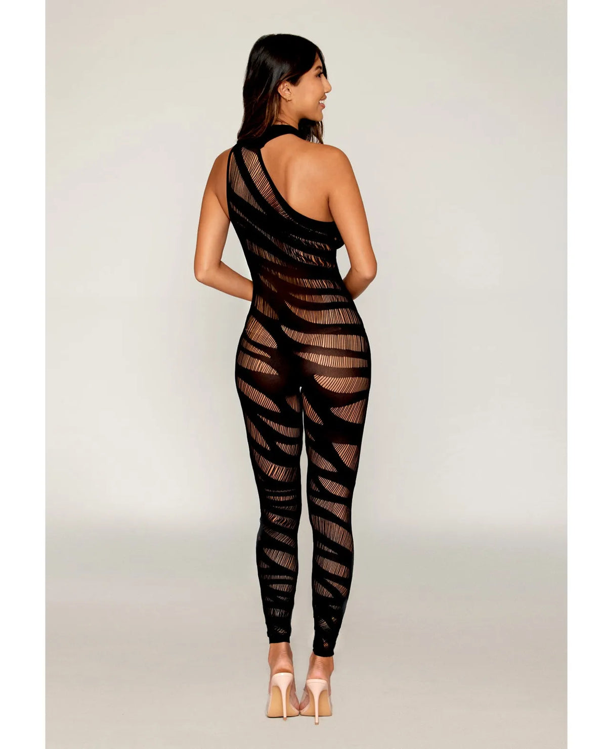 Dreamgirl Asymmetrical Knitted Bodystocking w/Slash Design
