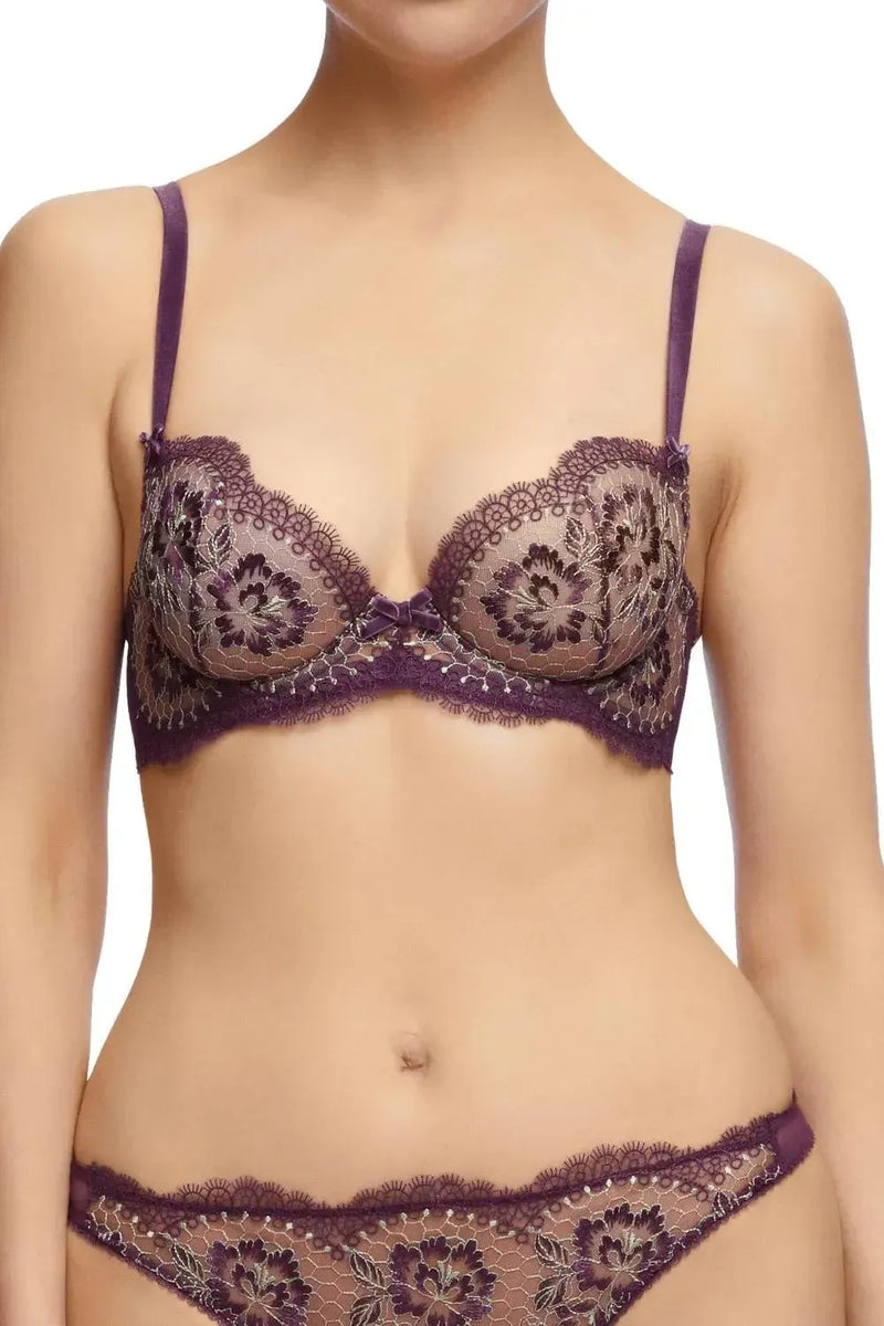 Dita Von Teese Evelina Unlined Bra Aubergine