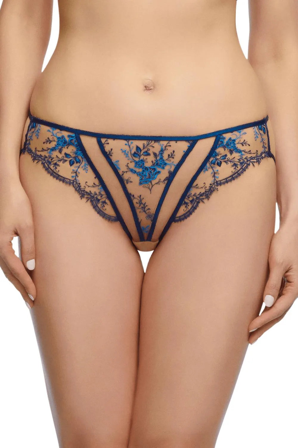 Dita Von Teese Femmoiselle Sheer Bikini Panty Queen's Blue