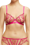 Dita Von Teese Femmoiselle Sheer Mesh Unlined Bra Pomegranate