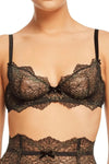 Dita Von Teese Lurex Lace Unlined Bra Black