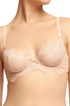 Dita Von Teese Lurex Lace Unlined Bra Vintage Peach