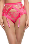 Dita Von Teese Rosabelle Satin Suspender Belt Pink Pizazz