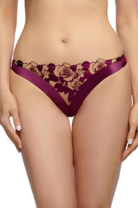 Dita Von Teese Rosabelle Sheer G-String Panty Dark Cherry