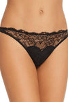Dita Von Teese Tryst Leavers Lace Sheer G-String Panty Black