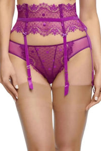 Dita Von Teese Vedette High Waisted Suspender Belt Shocking Violet