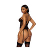 Forplay Lingerie Pull My Strings Sheer Mesh Halterneck Teddy Black