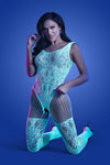 Fantasy Glow Illuminate Crotchless Teddy Bodystocking