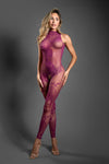 Fantasy Lingerie Sheer Endless Embrace Crotchless Bodystocking Magenta