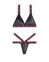 Fantasy Lingerie Vibes Sexy B*tch Bralette & Strappy Panty Bra Set-Rebel Romance