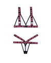 Fantasy Lingerie Vibes Sexy B*tch Bralette & Strappy Panty Bra Set-Rebel Romance