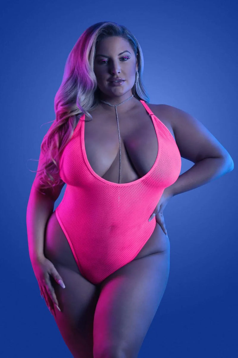 Fantasy Queen Glow Black Light Electric Haze Teddy Neon Pink