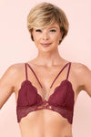 Fruit De La Passion Easy to Love Rhinestone Triangle Bra Burgundy