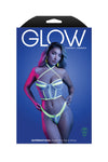 Glow Black Light Supernatural Zipper Bra Top & Panty Set