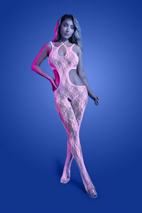 Glow Black Light Equilibrium Crotchless Bodystocking
