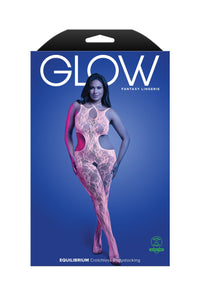 Fantasy Lingerie Glow Black Light Equilibrium Crotchless Bodystocking