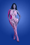 Glow Black Light Equilibrium Crotchless Bodystocking Queen
