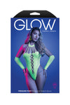 Glow Black Light Pressure Point Rhinestone Teddy & Gloves
