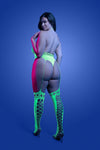 Glow Black Light Paradigm Teddy Bodystocking Queen