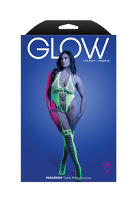 Fantasy Lingerie Glow Black Light Paradigm Teddy Bodystocking