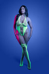 Glow Black Light Paradigm Teddy Bodystocking Queen