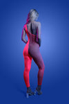 Glow Black Light Hyperdrive Rhinestone Bodystocking