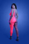 Glow Black Light Hyperdrive Rhinestone Bodystocking Queen