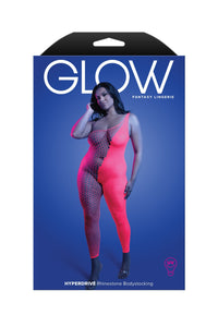 Fantasy Lingerie Glow Black Light Hyperdrive Rhinestone Bodystocking