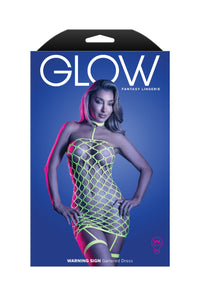 Glow Warning Sign Gartered Dress