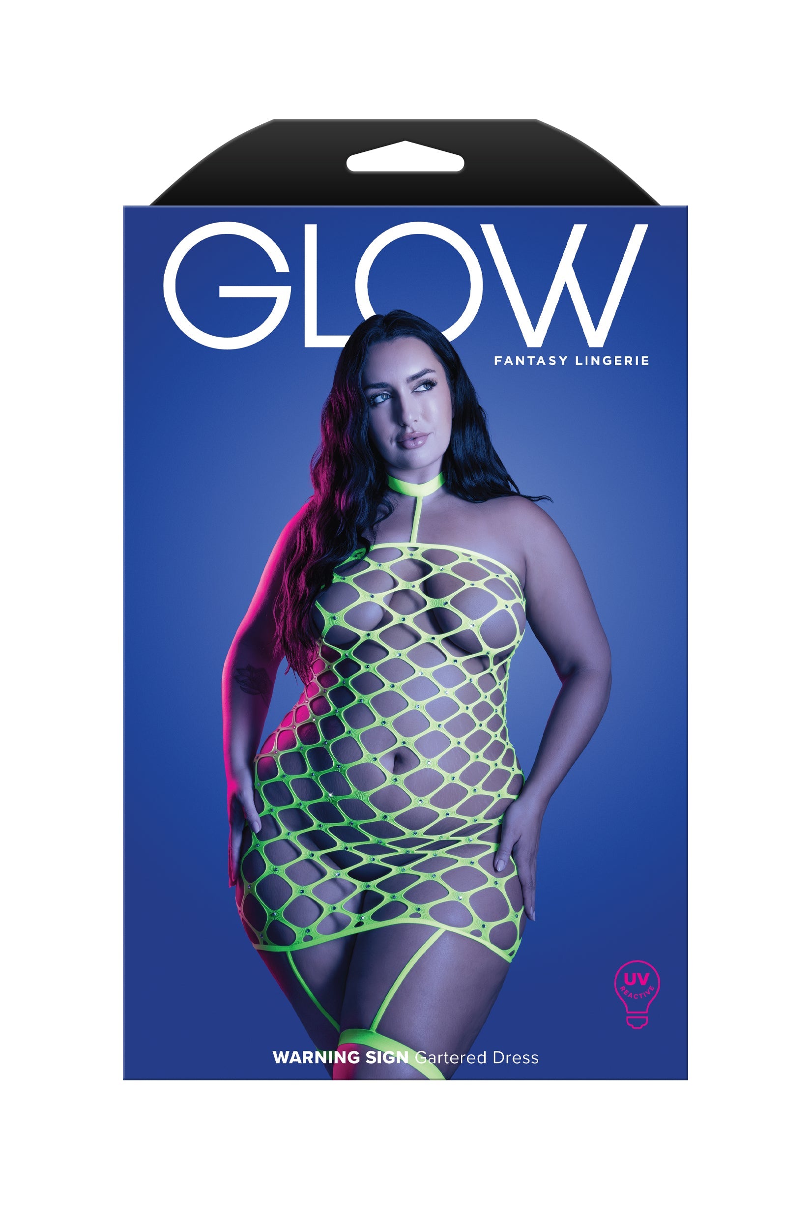 Queen Glow Warning Sign Gartered Dress