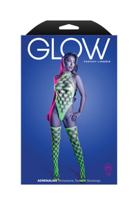 Glow Adrenaline Rhinestone Teddy & Stockings