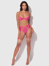 Harlow Lace Underwire Bra Set Fuchsia Purple