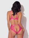 Harlow Lace Underwire Bra Set Fuchsia Purple