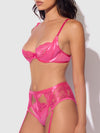 Harlow Lace Underwire Bra Set Fuchsia Purple